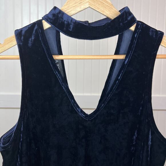 A. Byer Blue Tank Choker Crushed Velvet Whimsigoth Y2K Babydoll Fairy Witchy M - Picture 5 of 10